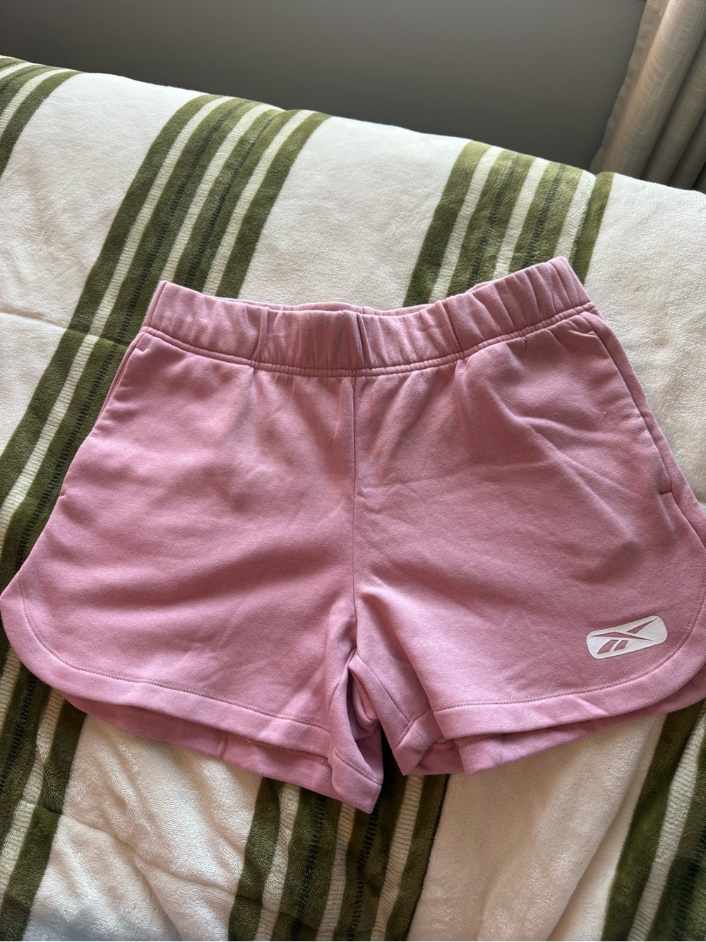 Reebok Women’s Pink Elastic Waist Athletic Shorts